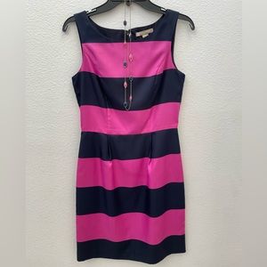Vintage, Banana Republic, lined, size 2, navy blue and pink, sporty, dress.